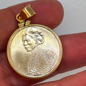 Jovita Idar Quarter - 24K Gold Plated Pendant